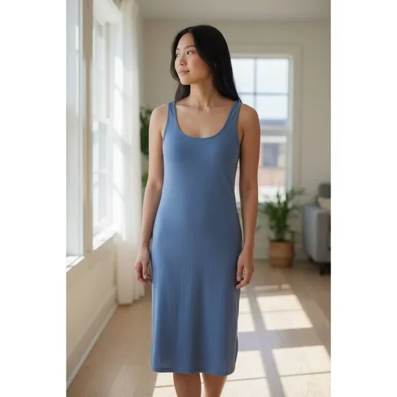white christmas dresses Mesh Cotton Tank Dress in Orange and Pink Stripe main image 0